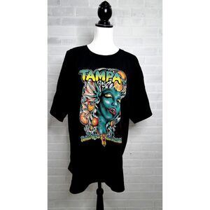 Tampa Tattoo Arts Convention‎ Female Sea monster Black Shirt 2XL